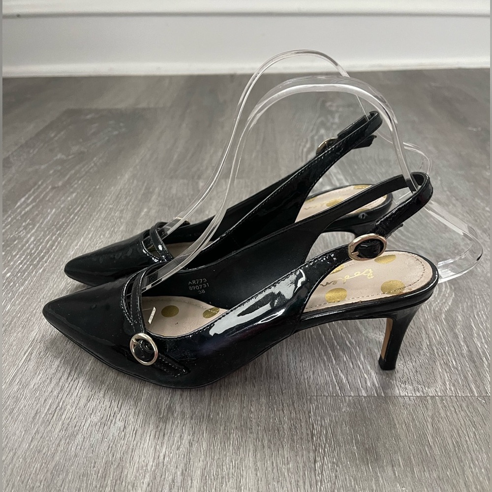 Boden Patent Leather Slingback Heels Size 38 (US 7) - Picture 4 of 5